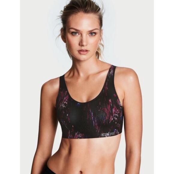 Victoria Secret womens 36DD Angel Maximum Support Wing Back sports bra black - Picture 1 of 5